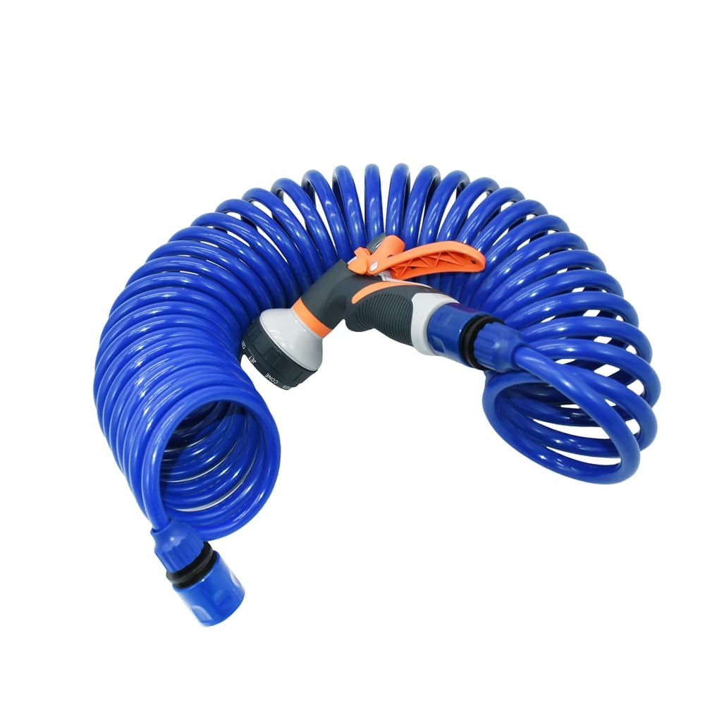 Adjustable Garden Pipe Sprinkler with Water Gun Spring Pipe for 10m 15m High Pressure Washer