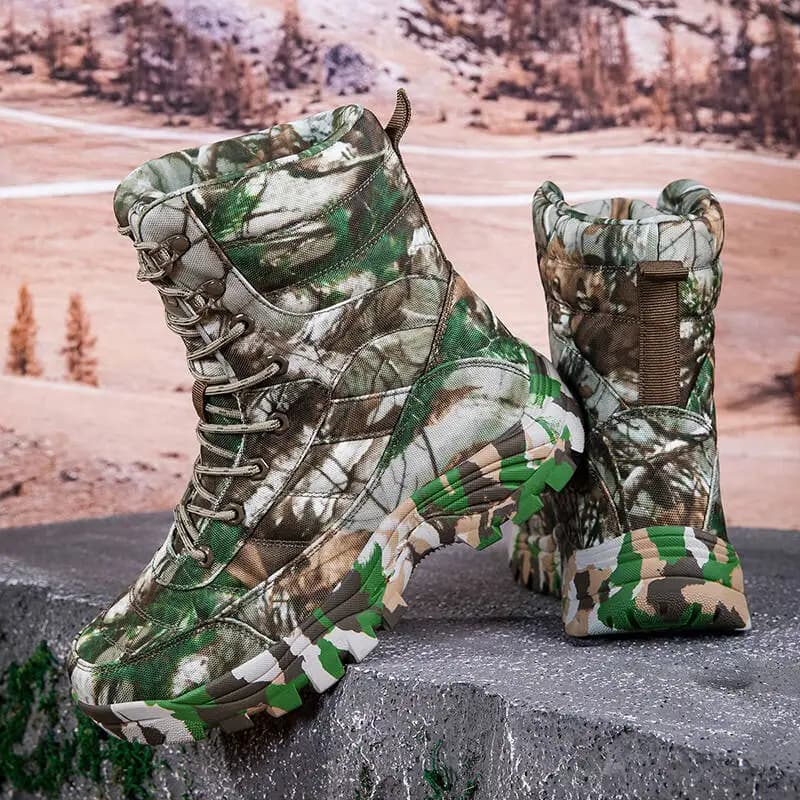 Men trekking boots for outdoors, waterproof, non-slip, wear-resistant, for different terrain, rugged jungle shoes
