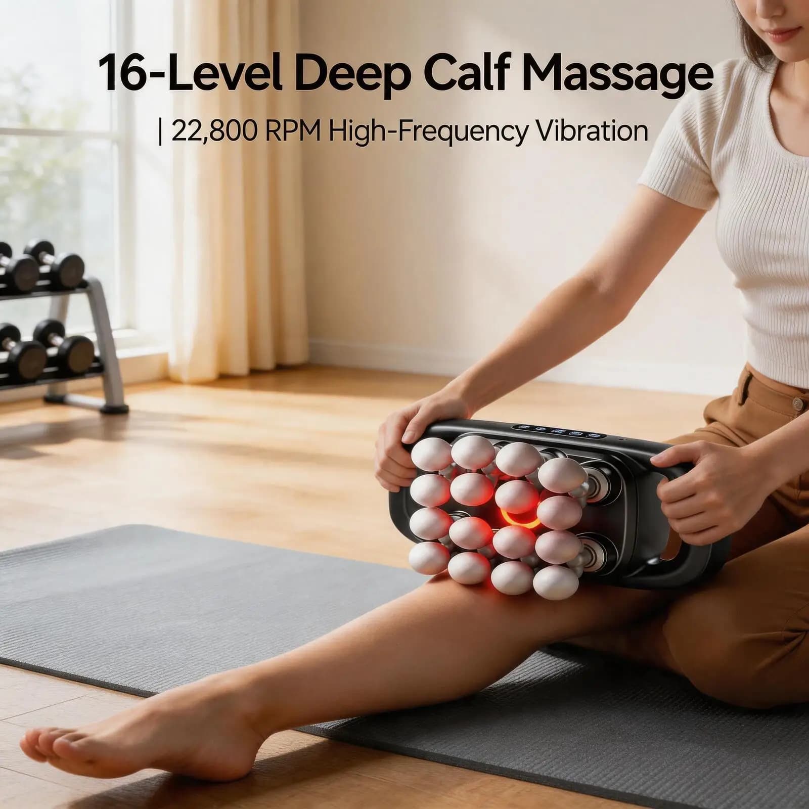 JianYouCare 16 Heads Massager Gun large-area deep massage High-Frequency Vibration Deep Tissue relaxation Back Waist body relief