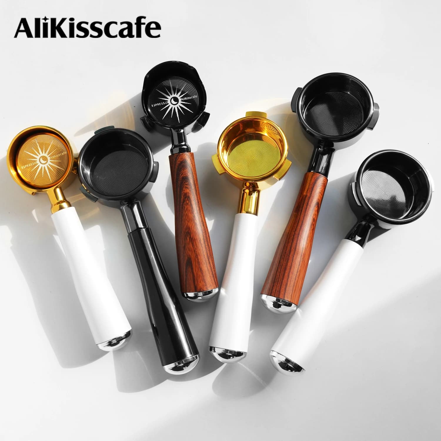 AliKisscafe Portafiltro Senza Fondo da 51mm per Caffè, Compatibile con Delonghi La Specialista EC9555 EC9335, Accessori per Espresso, Strumento per Barista