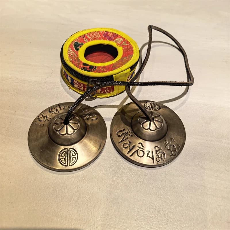 Nepal Bronze Tinkle Bell Handmade Meditation Hand Bell Yoga Sound Therapy Carving Tibetan Bells Musical Instruments Percussion