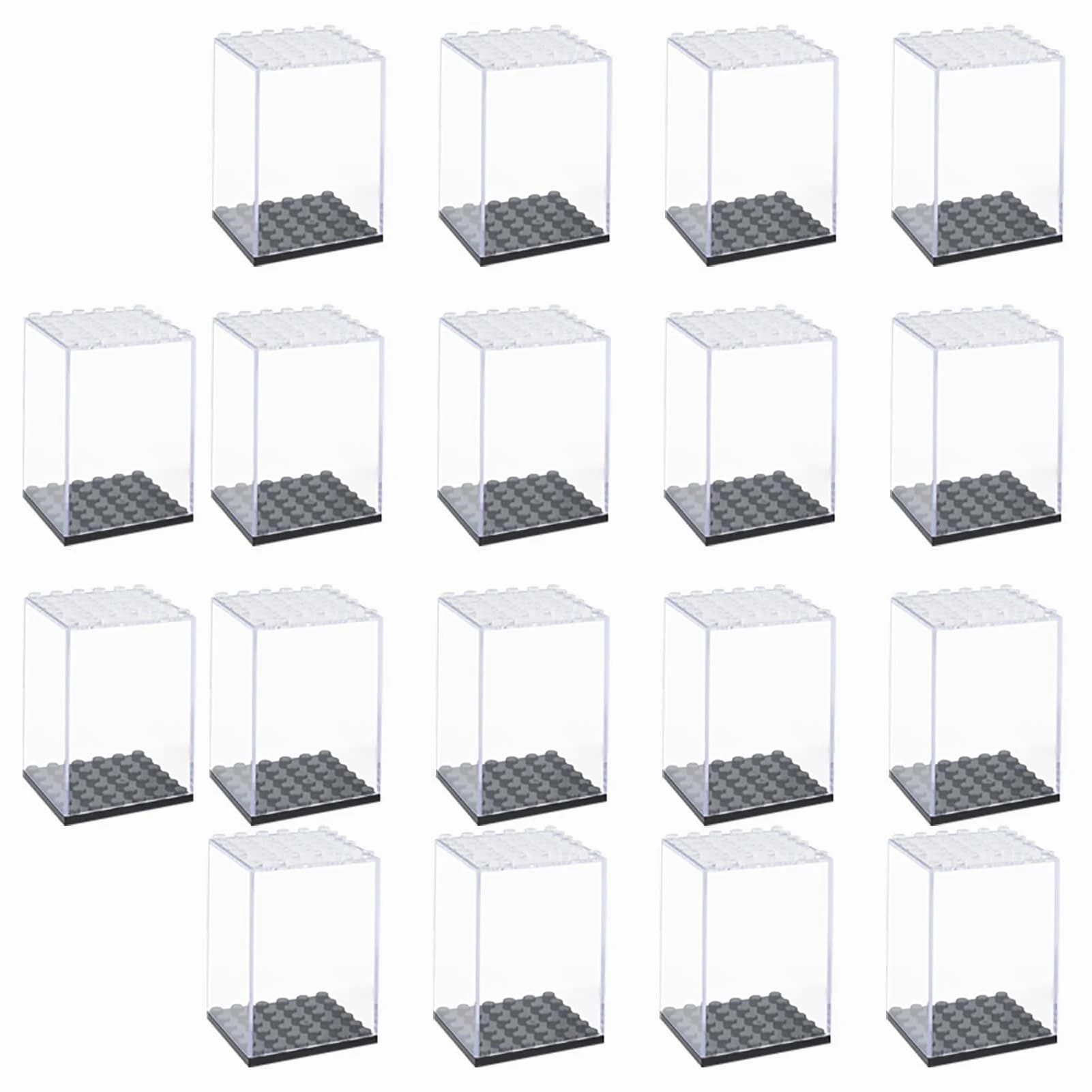Acrylic Building Block Display Box for Minifigures Action Figure Stackable Storage Display Case for Collectibles LEGO Toys
