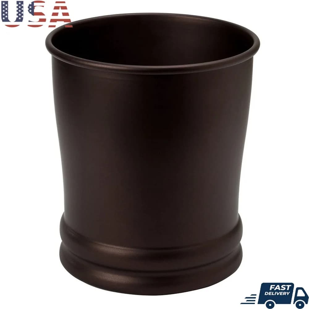 Bidone della spazzatura compatto in acciaio, design versatile, base antiscivolo, ideale per il riciclaggio dell'home office