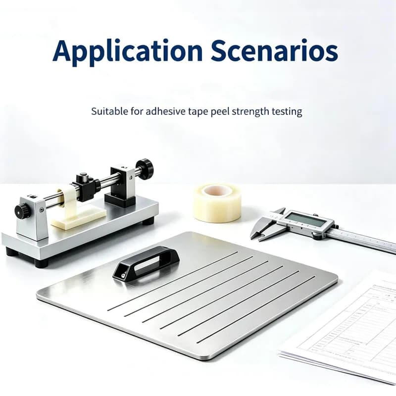 304 Stainless Steel Peel Adhesion Test Specimen Cutting Plate Fixed-Width Sampling Board for Tape Film Adhesive Testing