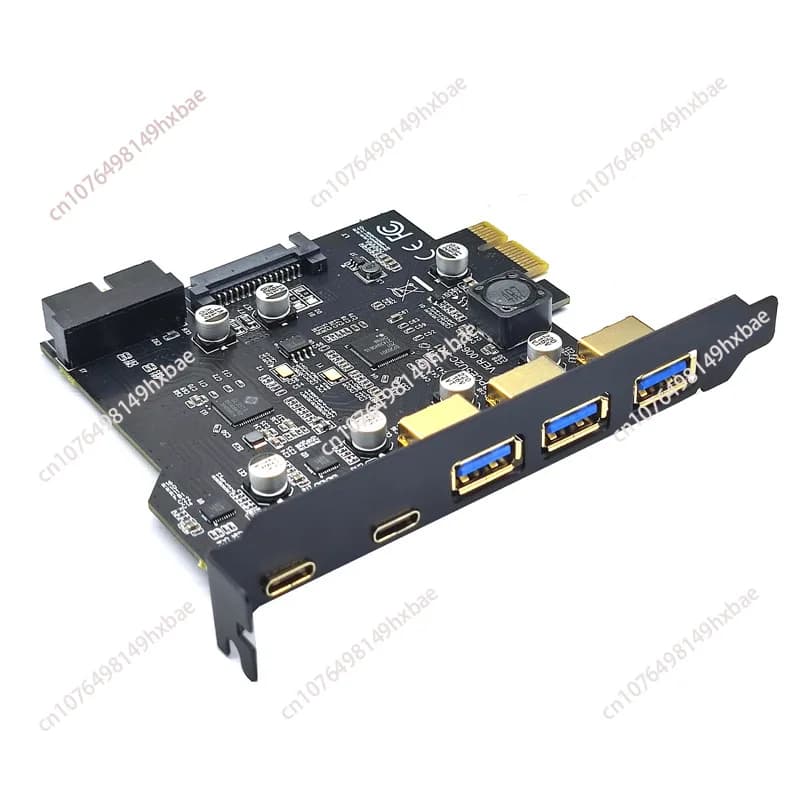 Hub USB 3.2 Gen1 Tipo C, Scheda PCI-E USB 3.0, Adattatore Multiplier USB 3, Controller USB3 3.1, Schede Riser
