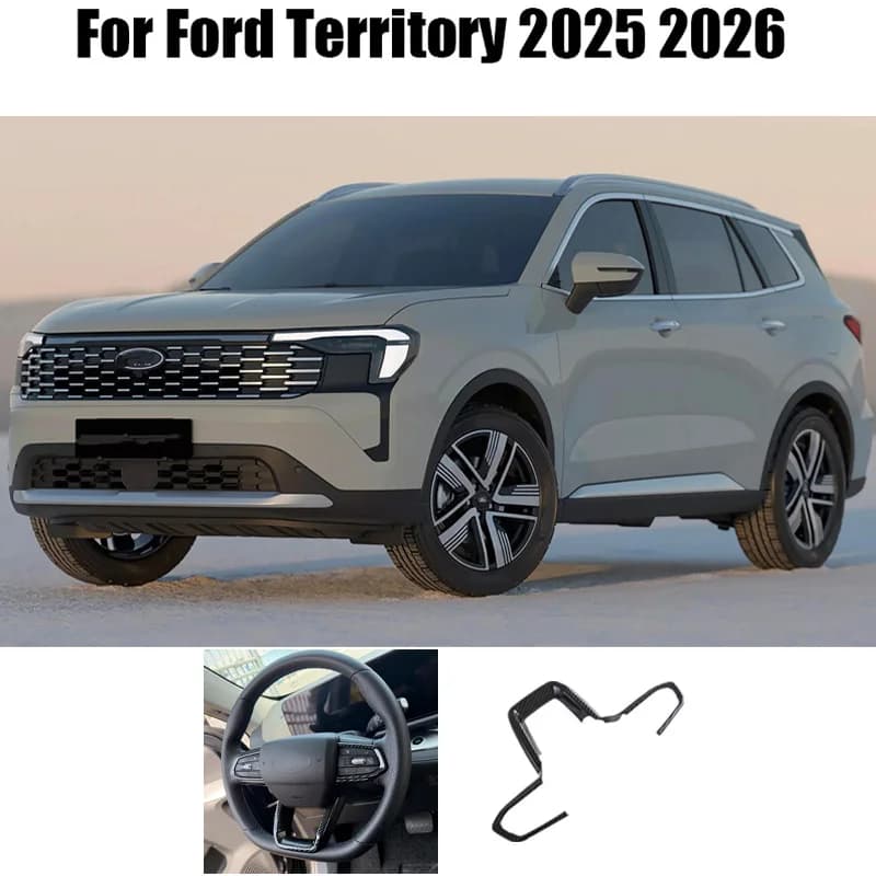 For Ford Territory 2025 2026 Carbon Fiber Steering Wheel Cover Trims Stickers Car Accessories