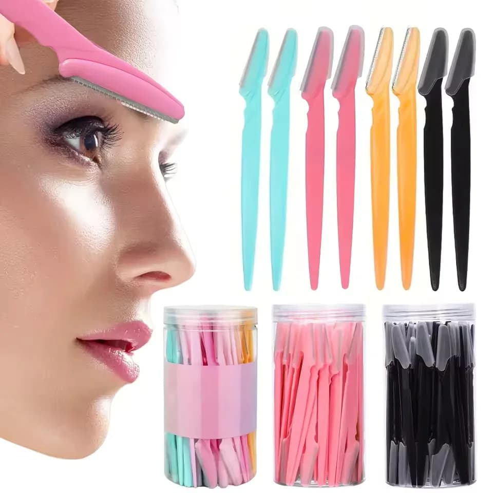 10/40 Pz Rasoio sopracciglia Lama per il viso Rasoio Portatile Sopracciglia Epilazione Depilazione Sicurezza Taglio sopracciglia Donna Strumenti di trucco