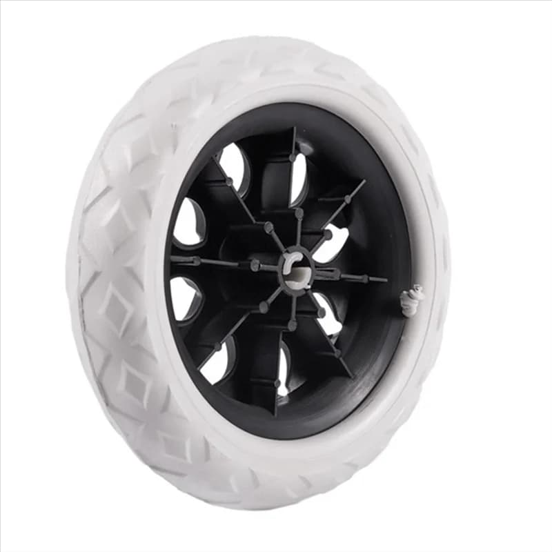 Foam shopping cart wheels with black white plastic core 2 pieces GSY