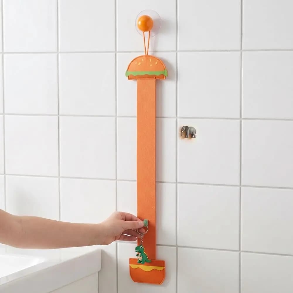 Vibrant Color Hanging Hair Clips Holder Space-Saving Wall-Mounted Hairpin Display Rack Stretchy Cartoon Design