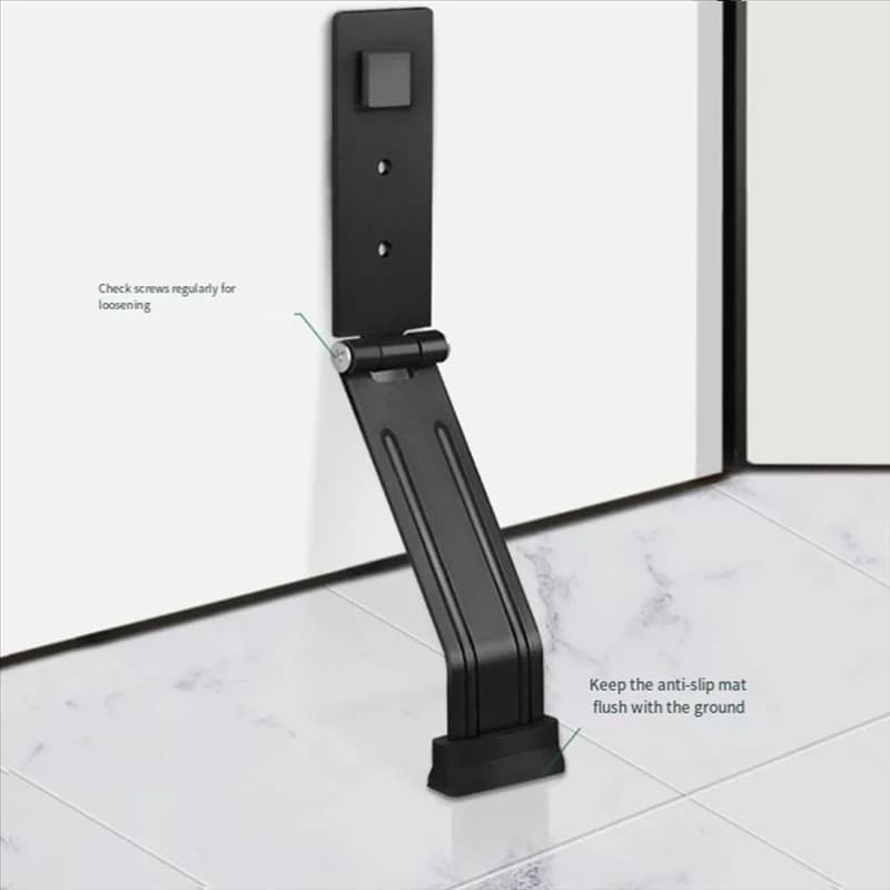 A21I-Buto per porta pieghevole Fermaporta per carichi pesanti Supporto per fermaporta antifurto Fissatore per porta Porta del bagno Tampone per porta autoadesivo Durevole Wh
