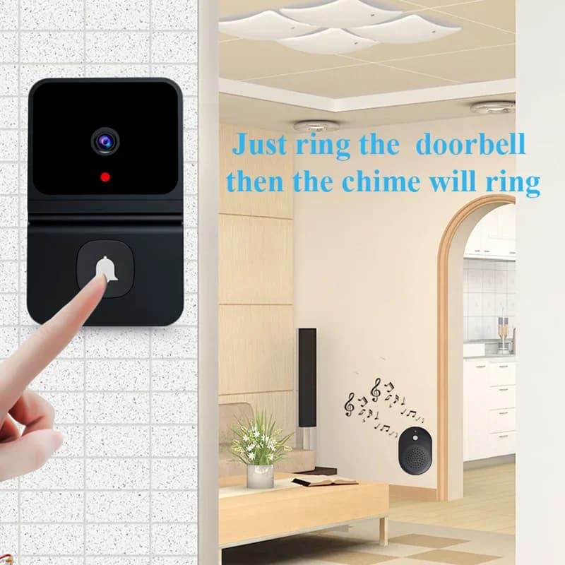 Campanello senza fili WiFi Telecamera HD esterna Campanello per porta di sicurezza Visione notturna Video citofono Cambio vocale Monitor domestico Porta per telefono