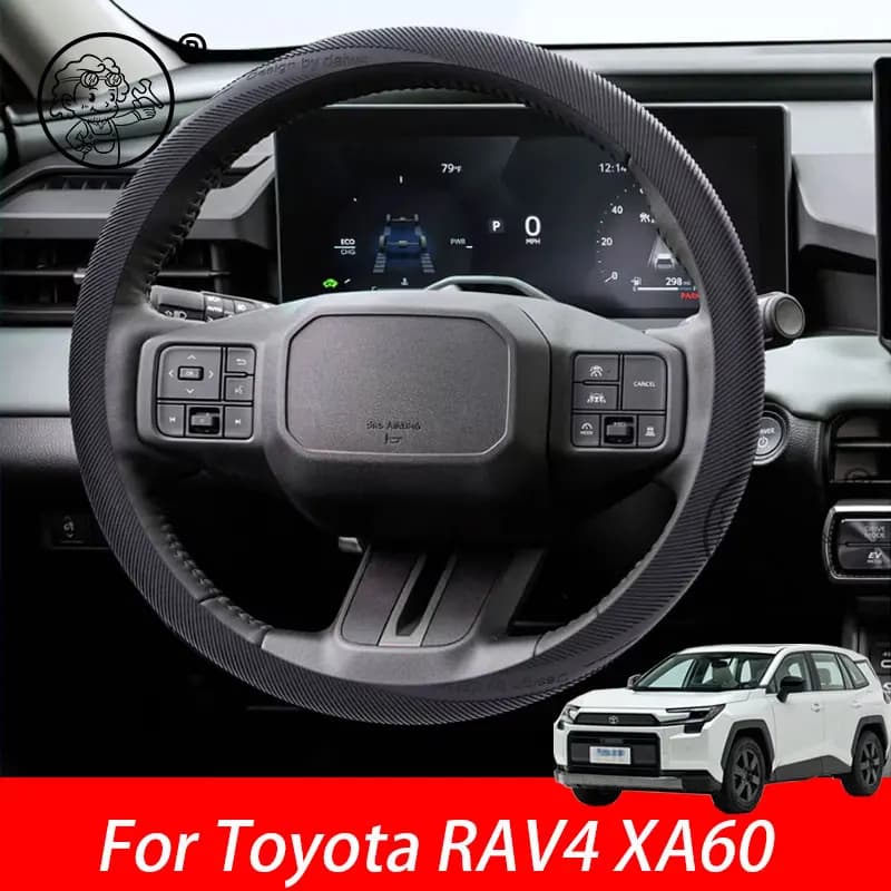 Per Toyota RAV4 XA60 2026 2027 Coprivolante in silicone e pelle antiscivolo Accessori interni auto