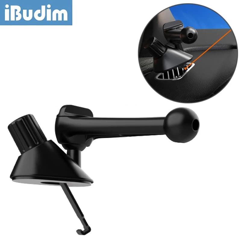 IBudim Base con testa a sfera da 17 mm per supporto per telefono per auto Presa d'aria per auto Supporto per telefono cellulare Supporto GPS Accessori per clip per presa d'aria per auto