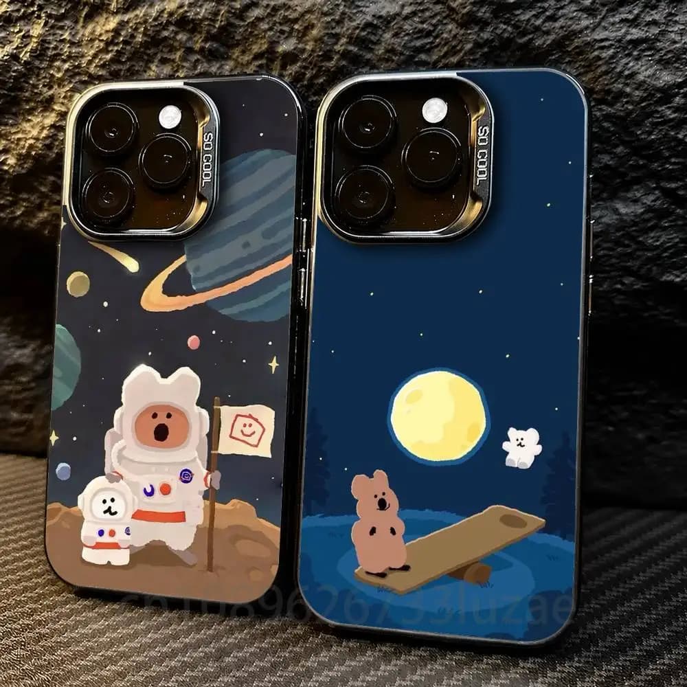 Cute D-DINOTAENG Cartoon Phone Case For IPhone 17 PRO 16 15 14 13 12 11 ProMax Plus large Shockproof Back Matte Cover