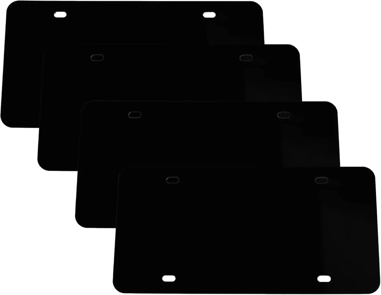 4PCS Blank Metal License Plates 12x6 Inches Aluminum Alloy for Custom Sublimation DIY Projects