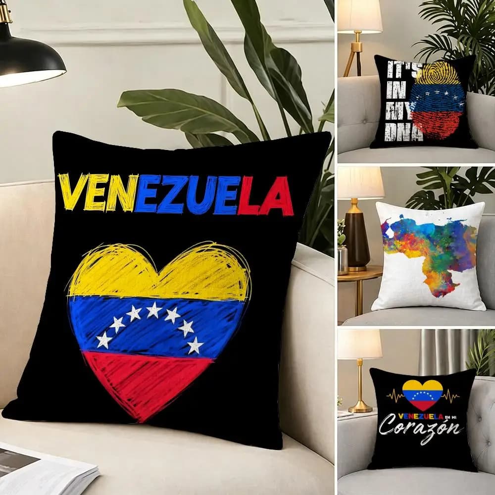 Venezuela Pride Print Cushion Cover fabric soft furnishing,Pillowcase, cushion cover, sofa pillow, home decoration