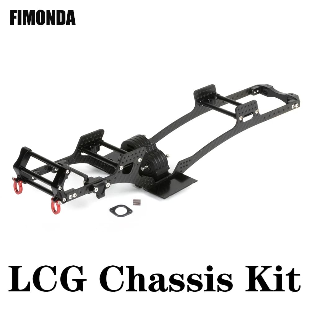 Kit telaio LCG in fibra di carbonio Guide telaio V2 cambio Skid per 1/10 RC Crawler SCX10 III Capra TRX4 Portal Axle Cheater Rigs costruiti