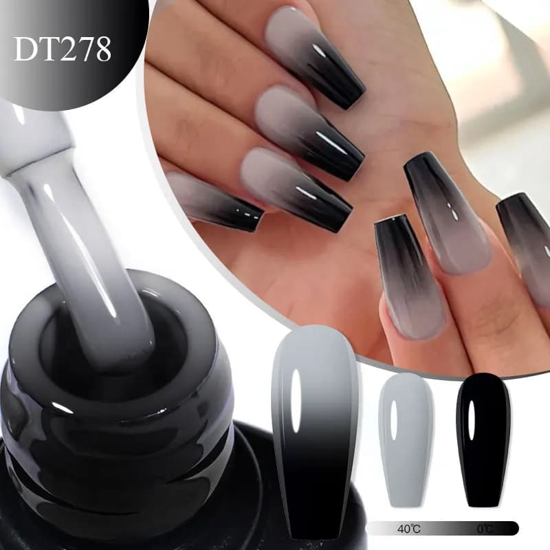 MEET ACROSS 7ml Smalto per unghie gel termico Gradiente Temperatura che cambia Smalto semipermanente per unghie per unghie Manicure invernale