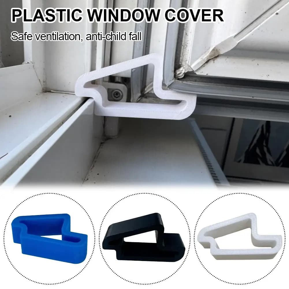 Window Security Wedge Durable Plastic Door and Window Stopper Multi-Use Easy Removal Window Door Wedge Secure Window Stopper