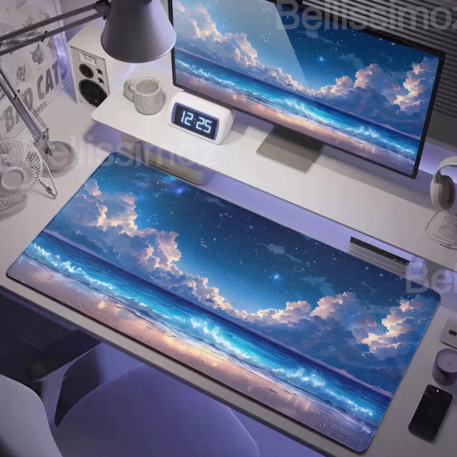 900*400Office Blue Mousepad Sky Cloud Mouse Pad accessori da gioco Anime Table Keyboard Desk Mat Mousepad Gamer PC Rubber Carpet