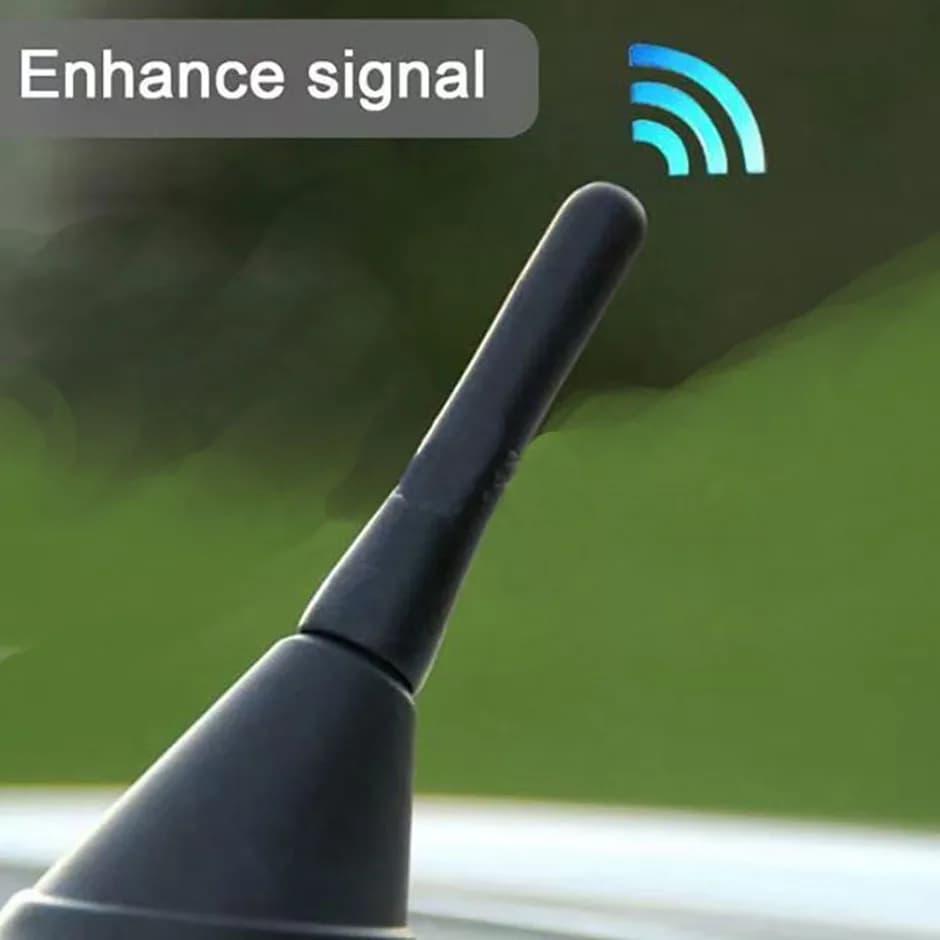 Forte supporto da tetto per radio FM AM DAB Nero 6,5 cm di lunghezza Auto universale con viti Antenna per auto Mini accessori per veicoli corti