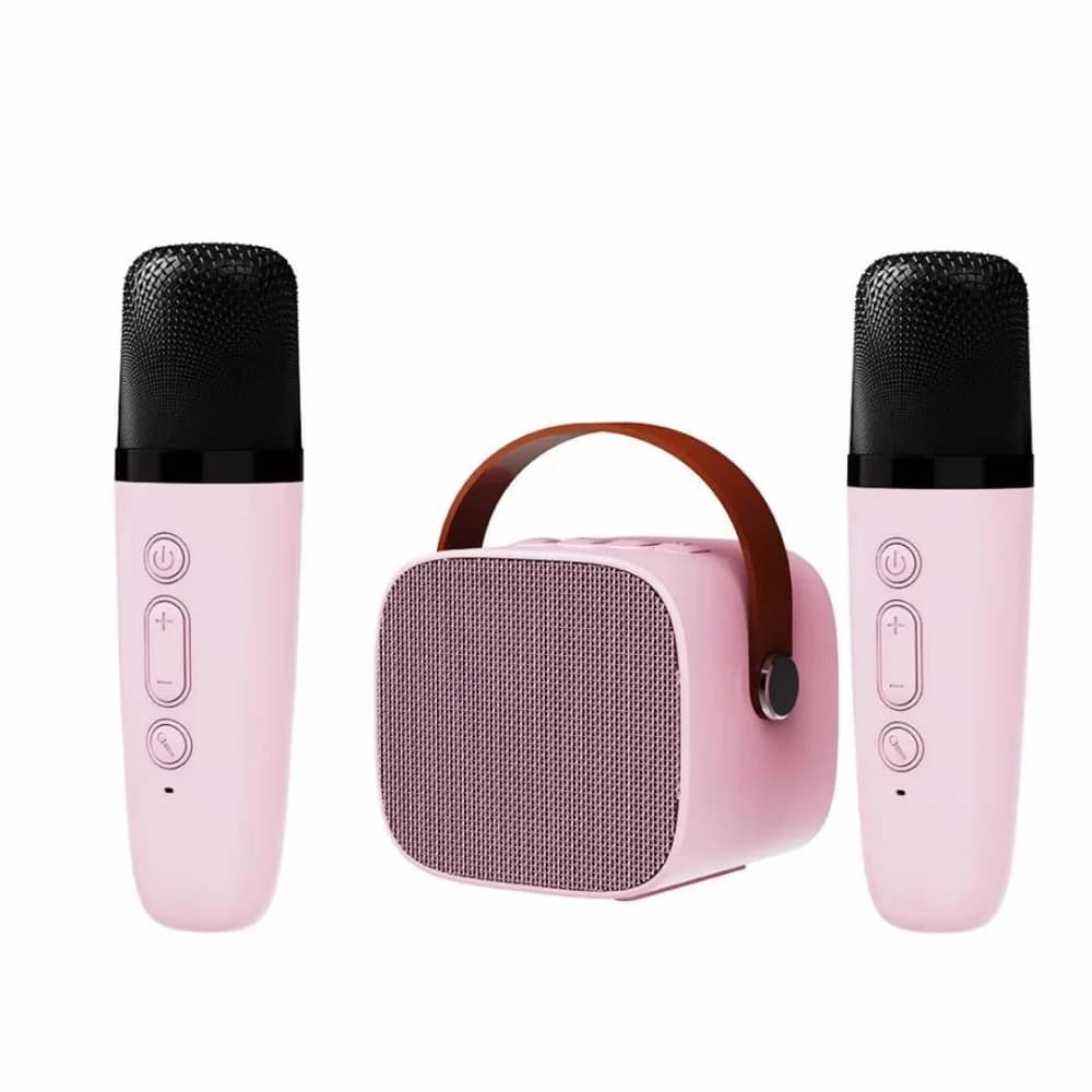 Microfoni wireless doppi per karaoke, sistema KTV DSP, altoparlante Bluetooth, audio stereo HIFI surround, per bambini e adulti, regalo per feste