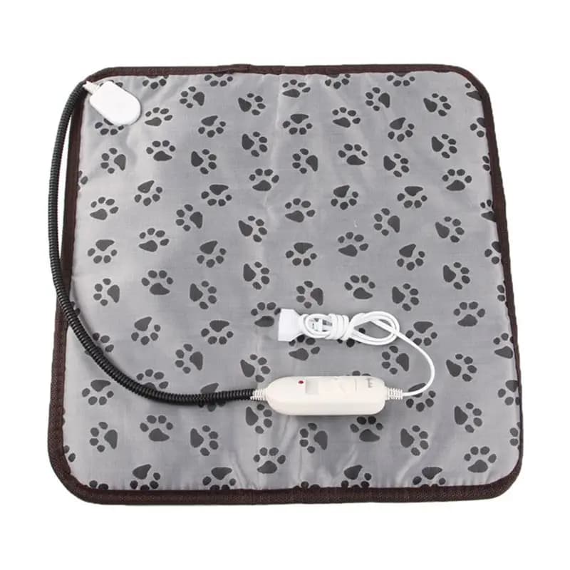AA94-Cuscino per animali domestici, Coperta elettrica per animali domestici, Cuscino per cani, Cuscino elettrico con termostato regolabile per cuccia riscaldata per animali di piccola taglia (EU) A Dur
