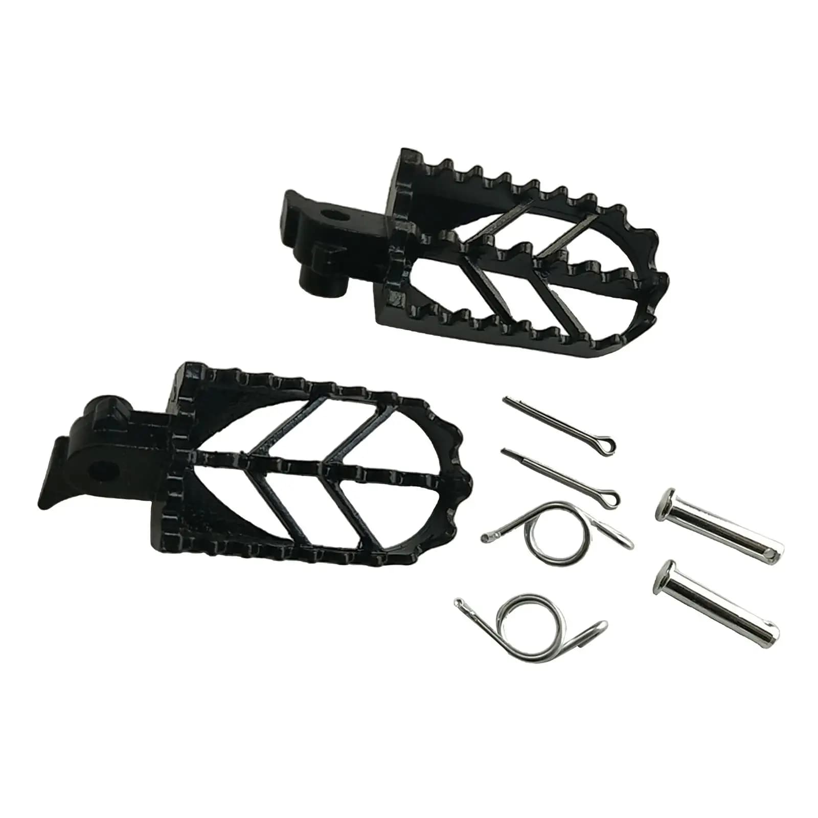 Set di Poggiapiedi in Acciaio Nero per Moto, con Molle e Perni, per KLX110 50cc 70cc 110cc Dirt Bike