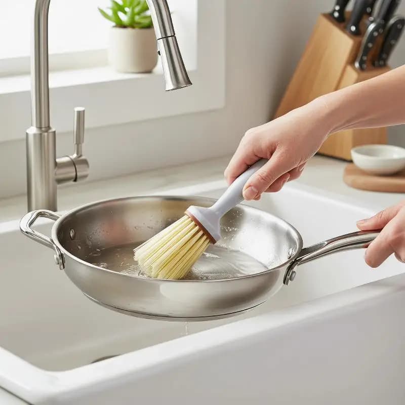 Multicolor Comfort Grip Pot Washing Brush Oil Resistant Kitchen Cleaning Scrub Brush for Dish Pan Cookware Clean