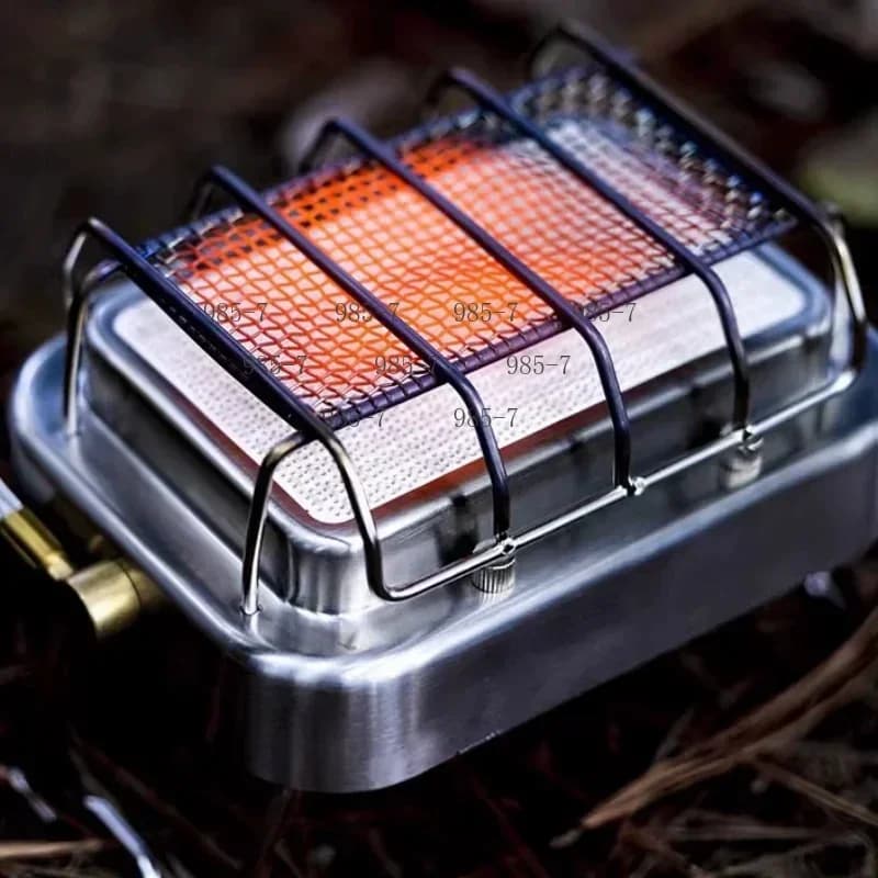 1800W Portable Multi-function Gas Burner, 304 Stainless Steel Infrared Radiation Stove for Outdoor Camping