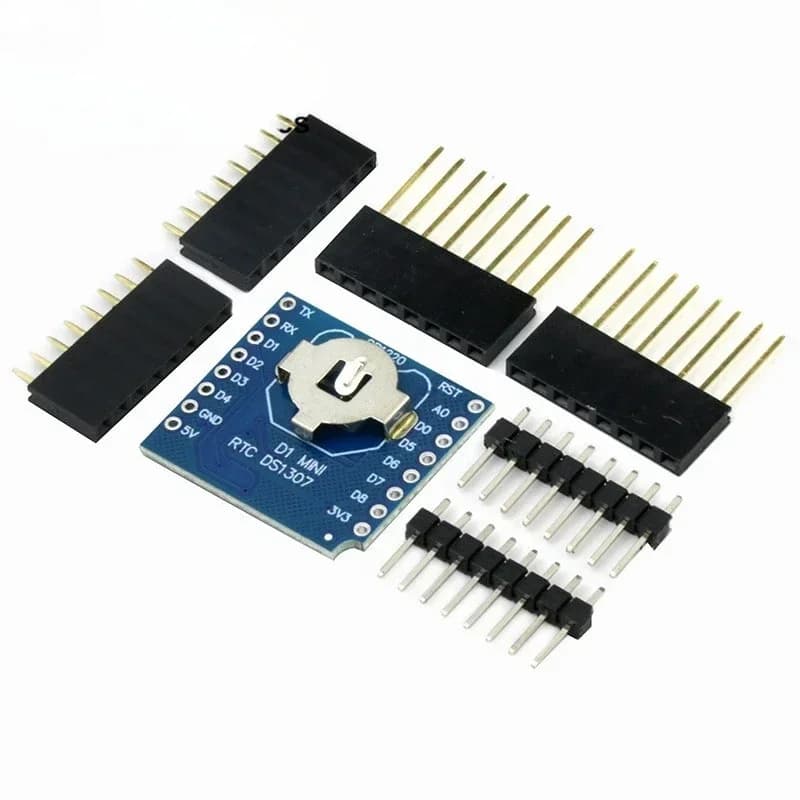 10PCS RTC DS1307 Real Time Clock DataLog Shield For Micro SD WeMos D1 Mini+RTC Clock With Pin-headers Set For Arduino Raspberry