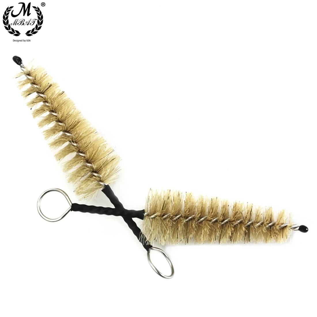 1Pcs Windwood Instrument Mouthpiece Cleaning Brush Brown Natural Mane Brush for Saxophone Clarinet Trumpet Flute