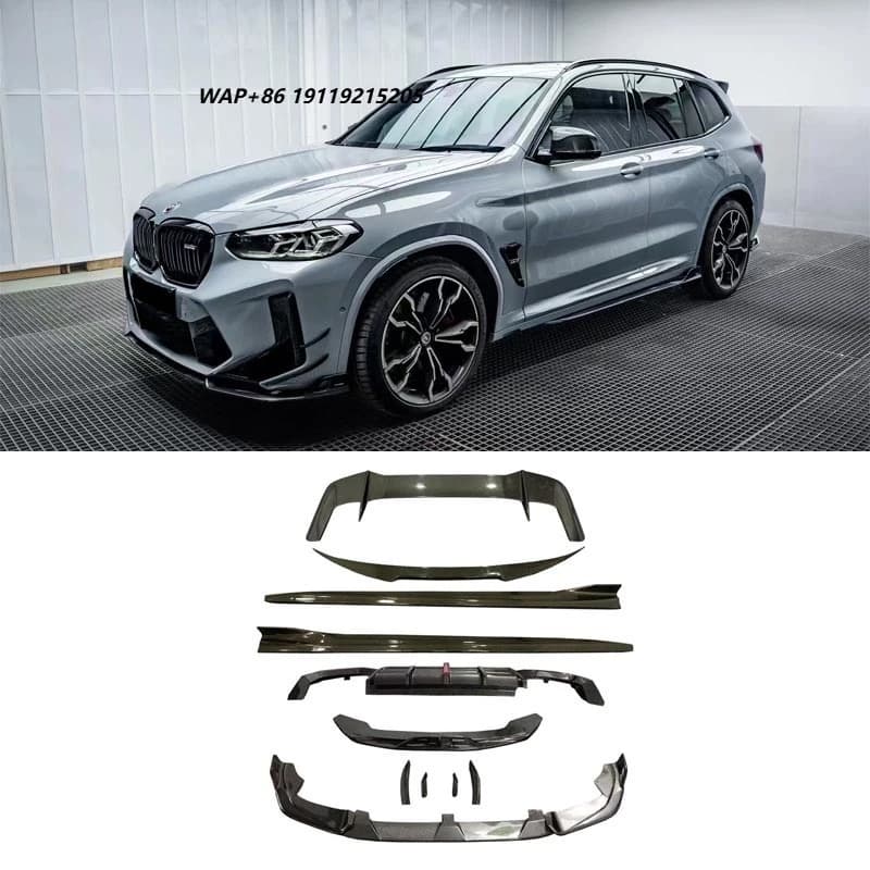 For X3M X4M Carbon Fiber a Style Body Kit Carbon Fiber Front Lip Diffuser Spoiler Wind Knife Side Skirt Roof Spoiler