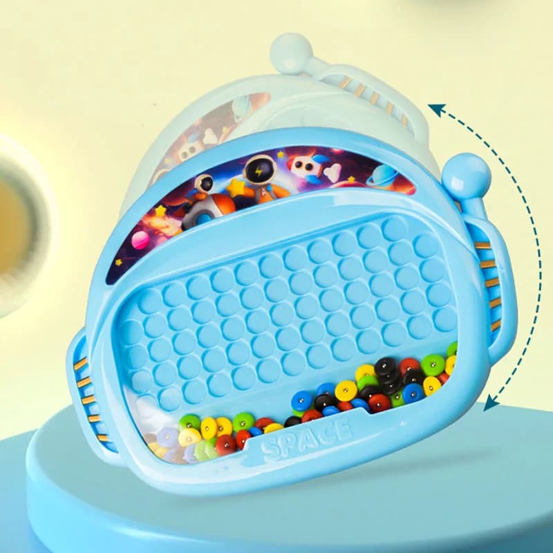 Gioco da tavolo con perline colorate Montessori giocattoli sensoriali Set da tavolo da disegno magnetico educativo con penna perline per regalo per bambini ragazzo ragazza
