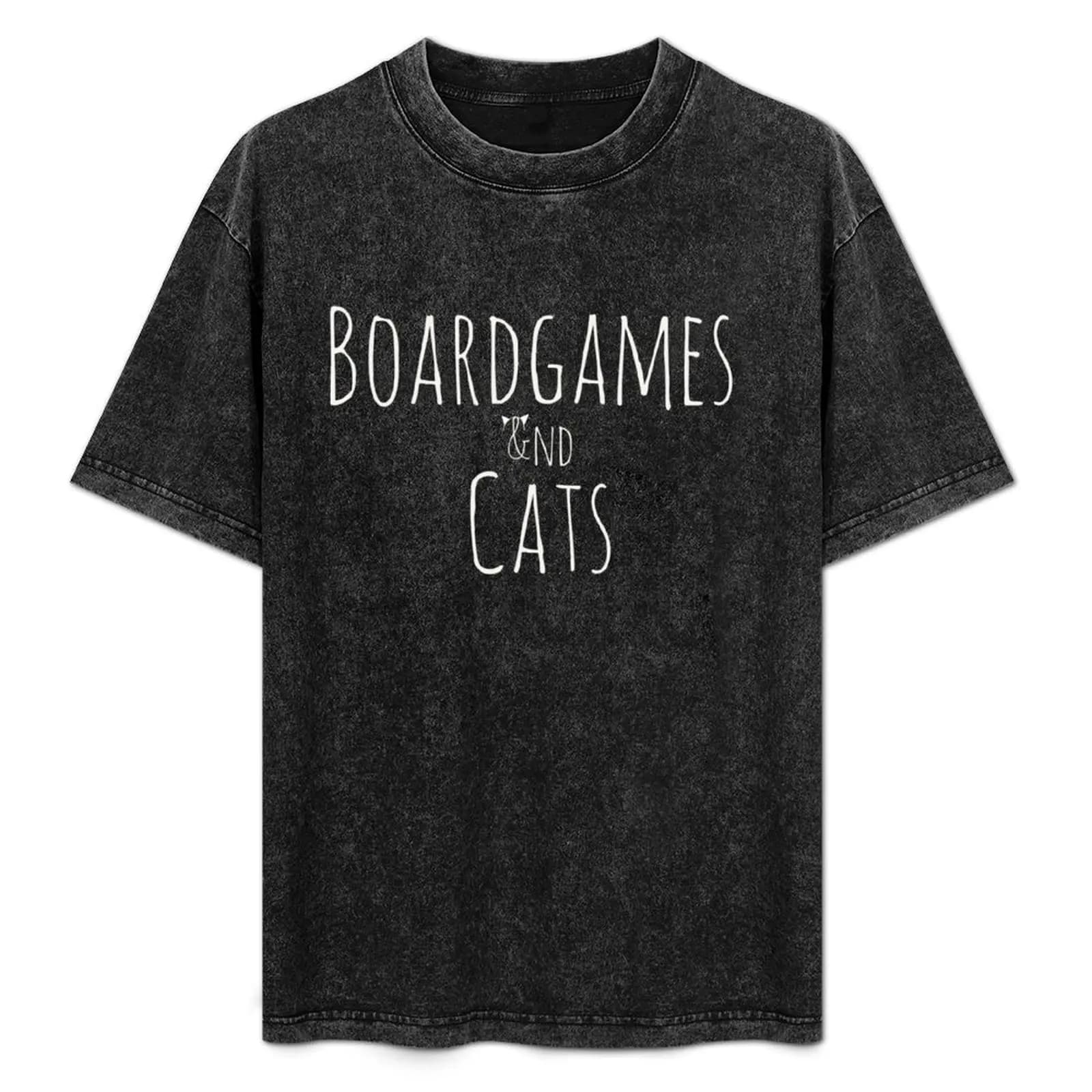 T-shirt Boardgames and Cats, maglietta funzionale casual a maniche corte