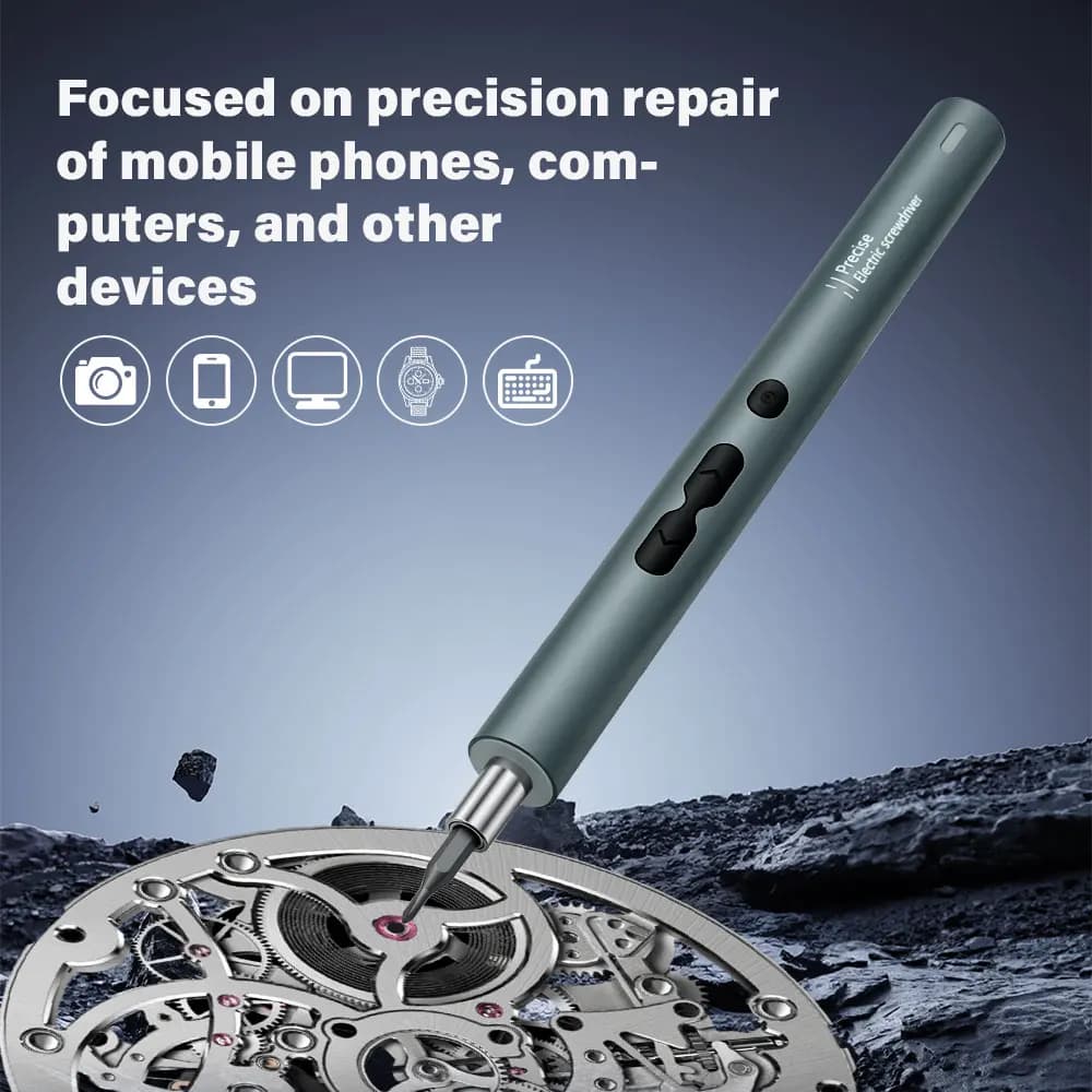 Mini Precision Electric Screwdriver, Wireless Rechargeable Power Tools Kit with Magnetic Tips for Home Repair