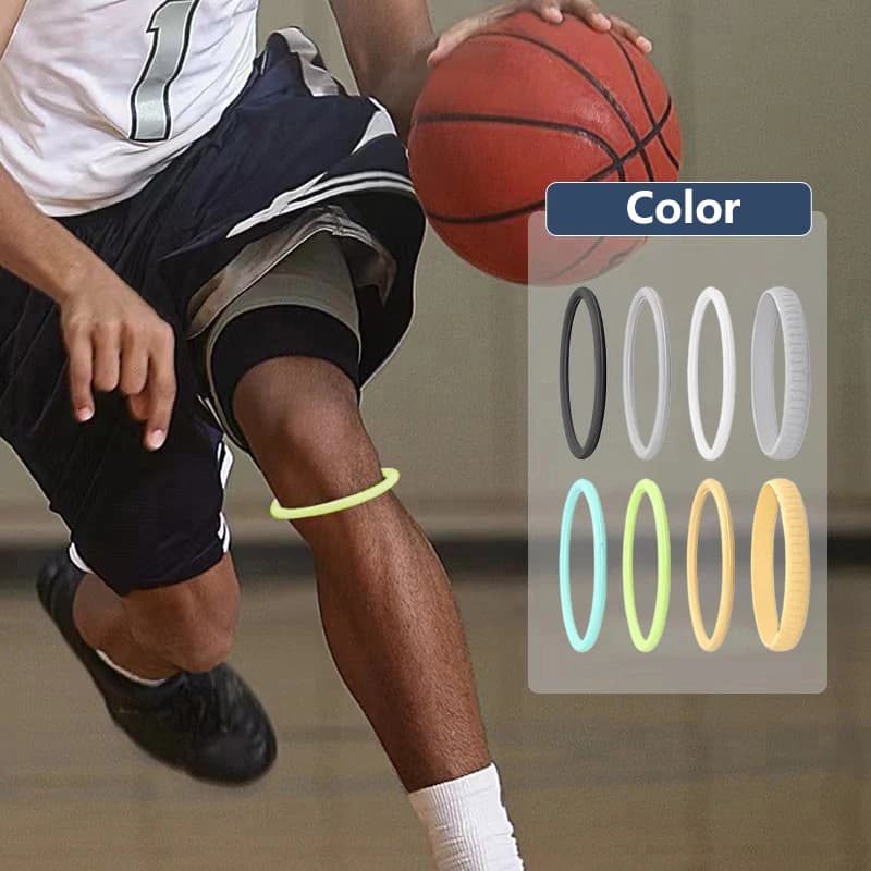 Fascia stabilizzatrice per ginocchio per sollievo dal dolore, cinturino per rotula in silicone, per basket, corsa, calcio, supporto per articolazione del ginocchio