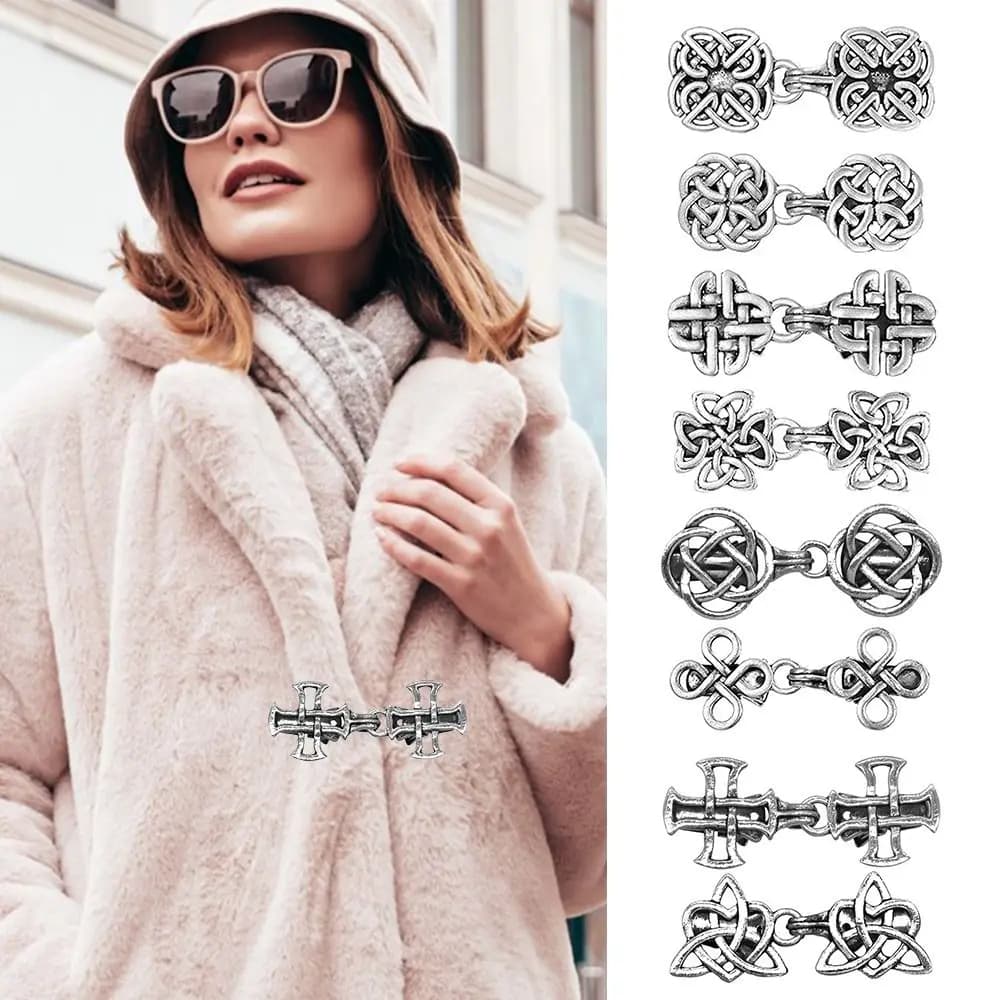 Nuovo Cardigan Vintage anatra Clip Pin donna scialle camicetta colletto maglione sciarpa chiusura accessori di fascino