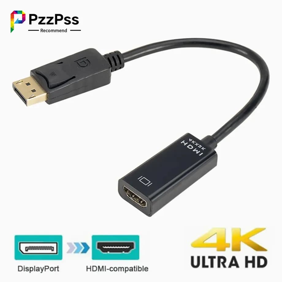 Cavo adattatore da DisplayPort 4K 1080P a HDMI compatibile convertitore Audio Video compatibile con HDMI maschio DP a femmina per PC Laptop