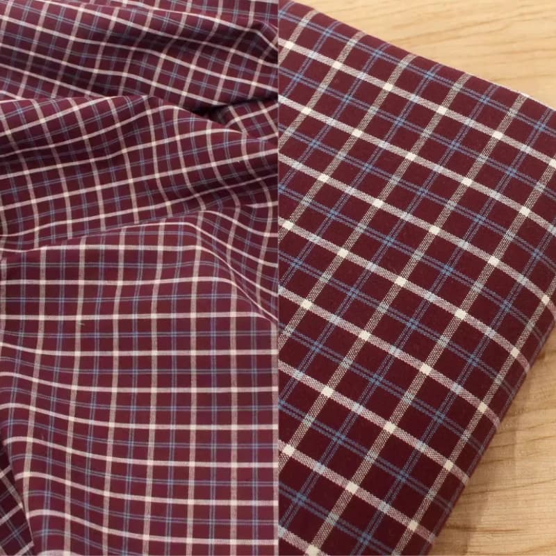 L50 cm X W145 cm Vintage Letterario Cherrywood Check Tessuto Camicetta Abito Qipao Abbigliamento Scrunchies Tessuti artigianali per cucire