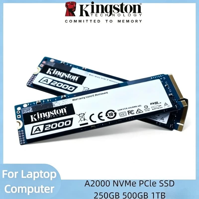 Kingston SSD A2000 250GB 500GB 1TB NVMe PCIe M.2 2280 Internal Solid State Drive Hard Disk For PC Notebook Desktop