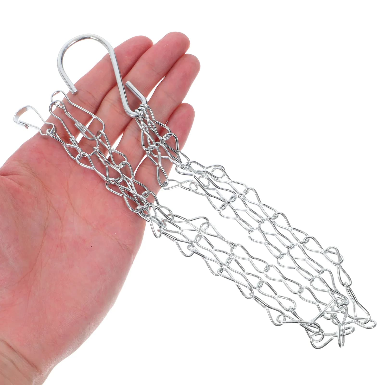 4Pcs Metal Hanging Chains for Flower Pots Planters Bird Feeders Hook Chain Outdoor Garden Hanging Support Wind Chime Chain
