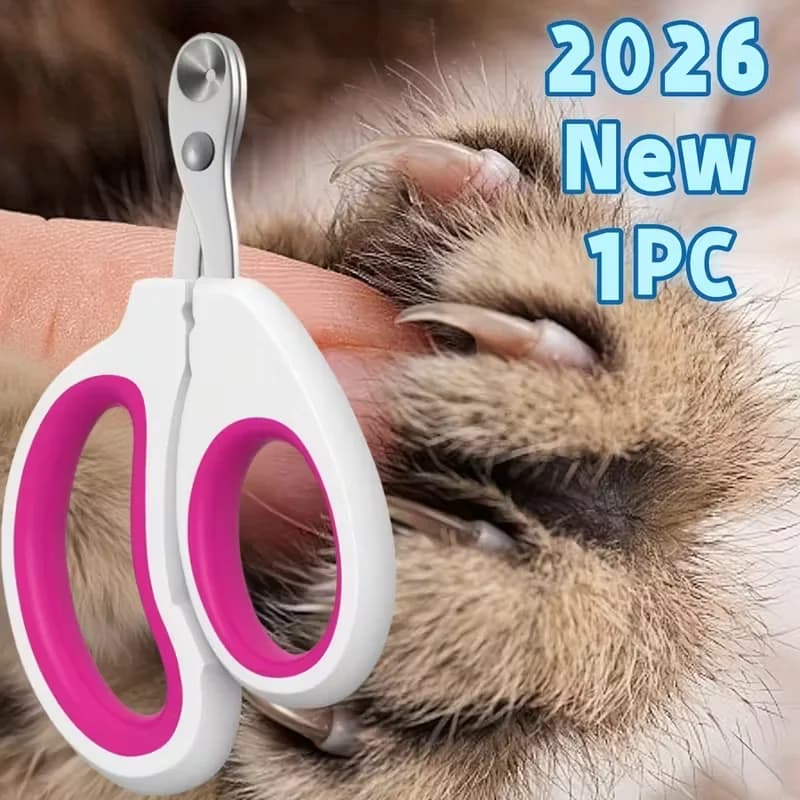 Kit per toelettatura unghie per animali domestici da 1 pezzo: tagliacapelli e smerigliatrice in acciaio inossidabile, sicuro per cani e gatti