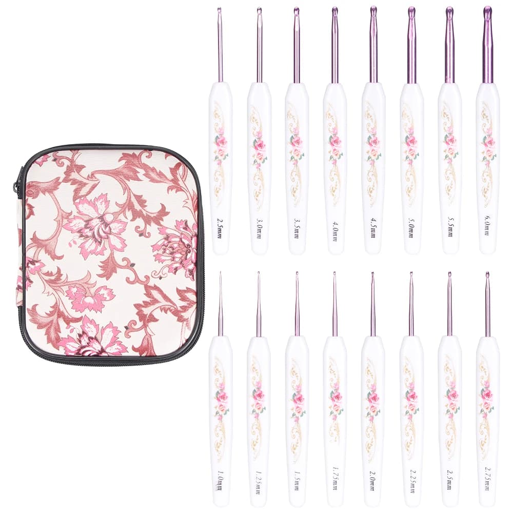 1Set Plastic Handle Crochet Hooks DIY Crochet Hooks Knitting Sweaters Knitting Sewing Tools Needles Mixed Sizes