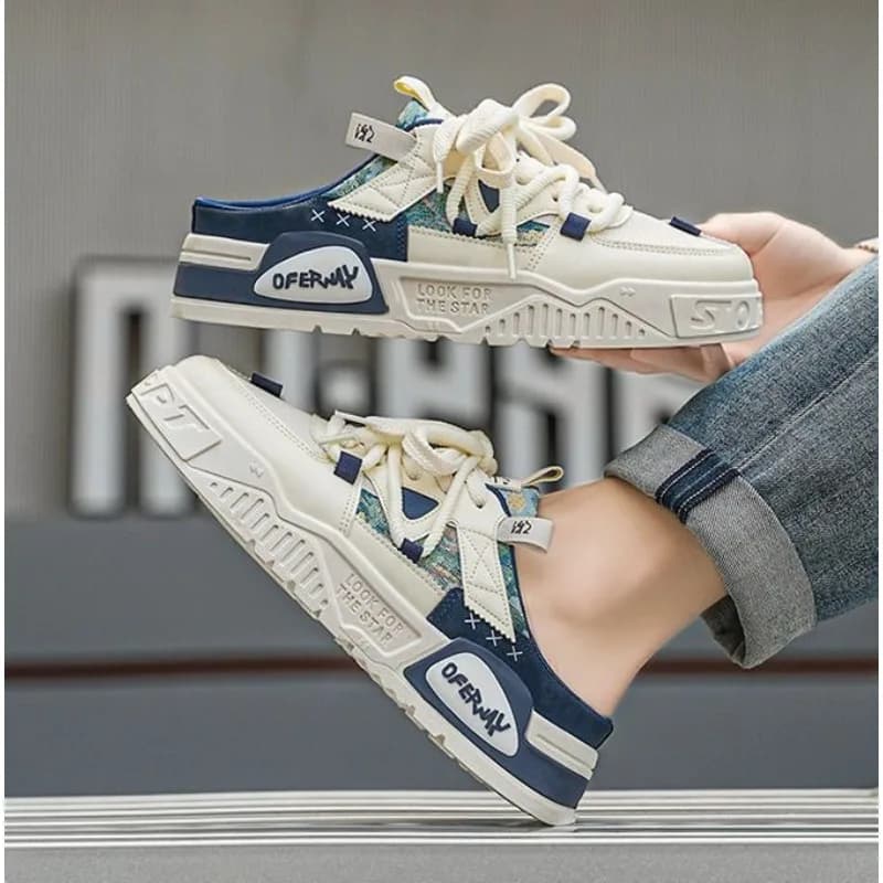Scarpe Casual da Uomo alla Moda, Mezze Ciabatte Leggere e Traspiranti, Sneaker Comode per la Guida