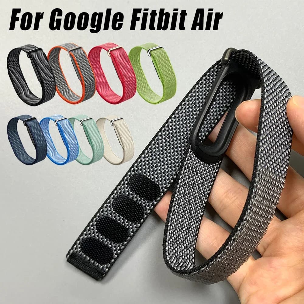 Nylon Braided Sport Watch Strap For Google Fitbit Air Velcro Bracelet Quick-dry Breathable Wrist Band Accessories For Fitbit Air