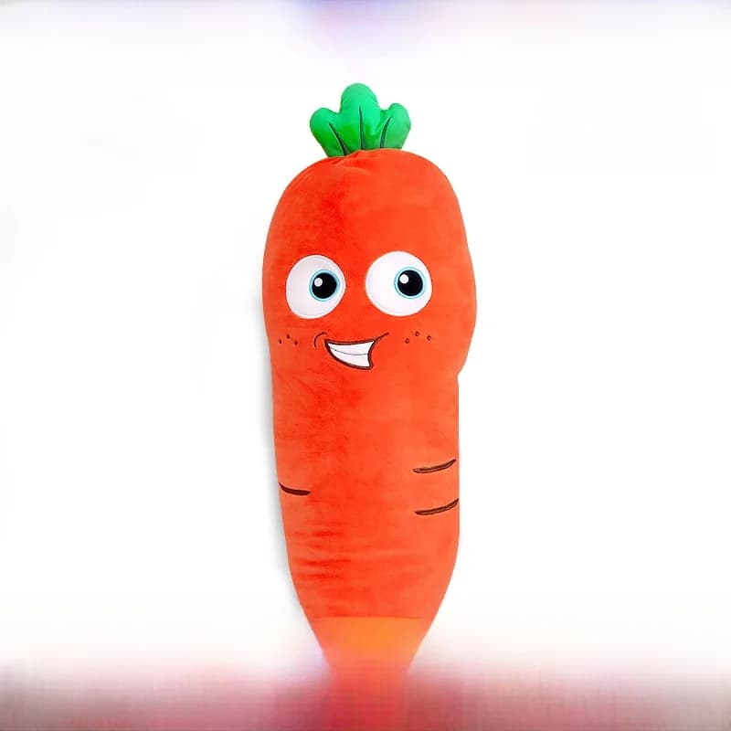 Adorabile bambola di carota Plu giocattolo cuscino per bambini ragazza striscia lunga bambola di pezza di coniglio carino regalo riempito in morbida fibra di poliestere