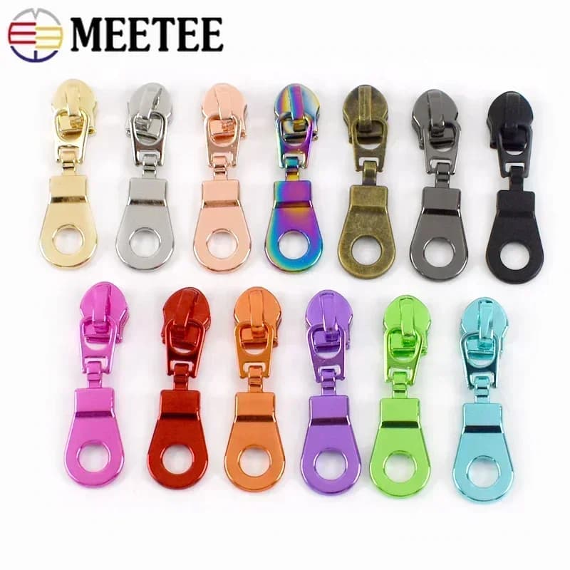 5/10/20 pezzi 5 # Teste con cerniera per cerniere in nylon Borsa con estrattore per zip Cursori Kit di riparazione per cerniere Accessori per la sostituzione dell'indumento cucito fai-da-te