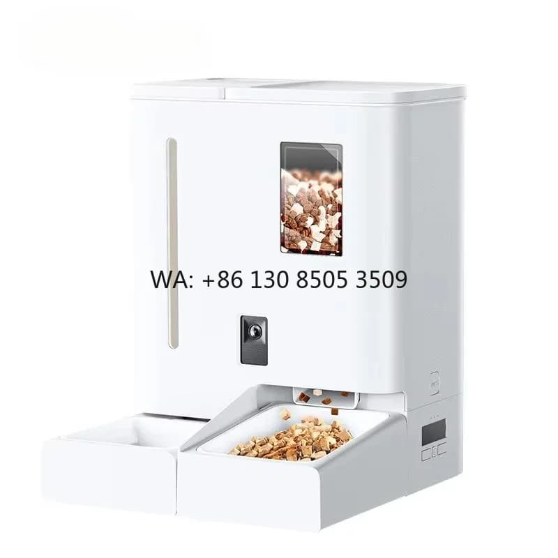 2-in-1 Smart Modern Plastic Cat Dog Automatic Feeder Charge Portable Love Waterproof Pet Food Water Bowl WiFi APP