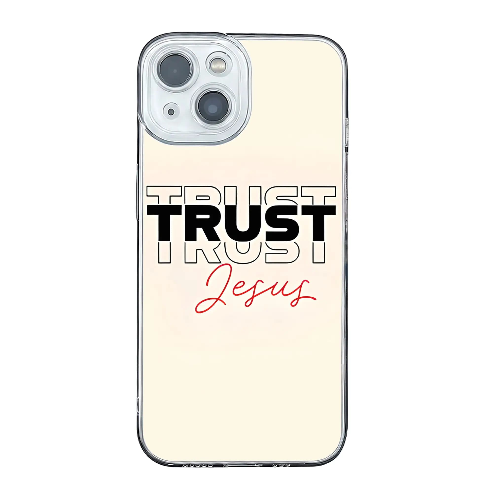 Cover anti-collisione Trust Jesus Christian per iPhone 17 16 15 14 13 12 11 Pro Max